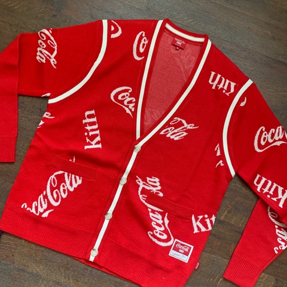 🔥HOST PICK🔥 NWT Kith x Coca- Cola x Mitchell & Ness sweater - Picture 3 of 15